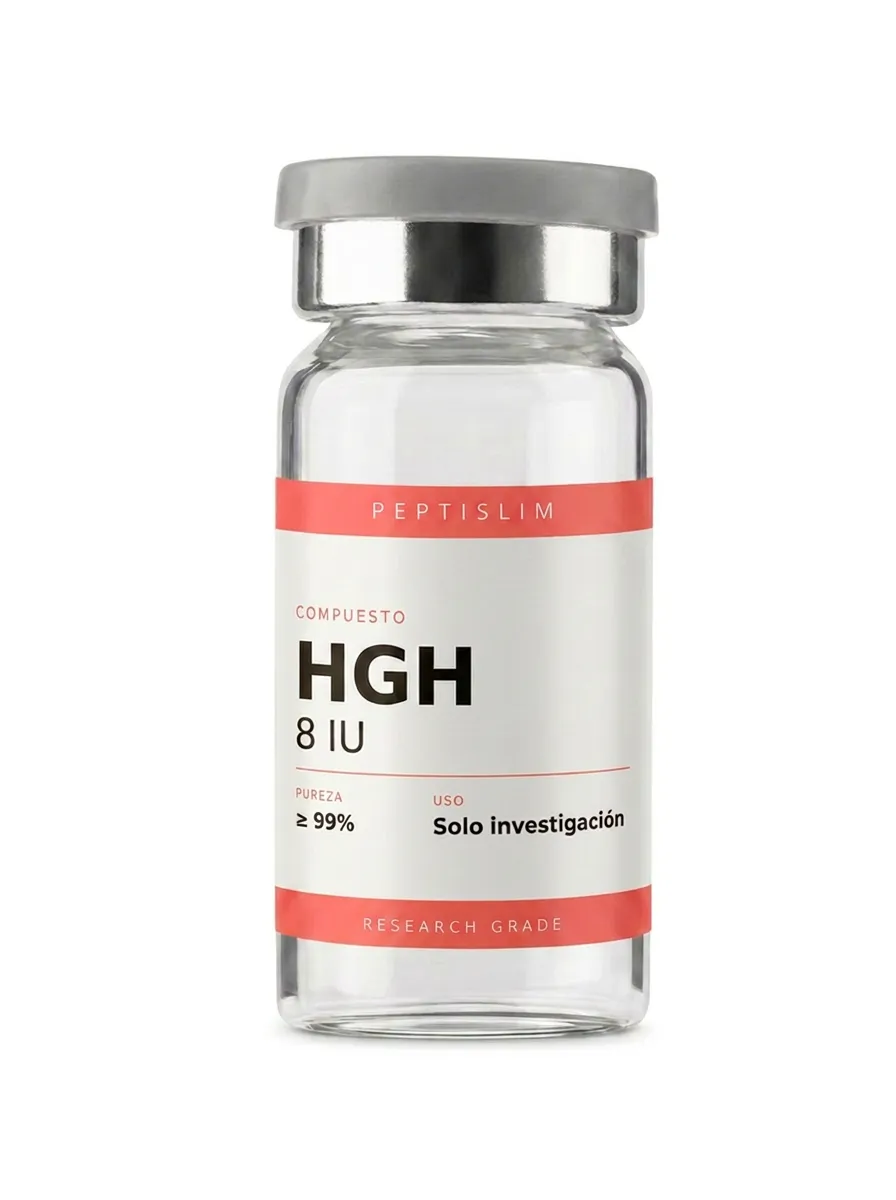 Vial liofilizado 8 IU de HGH 8 IU — proteína recombinante para investigación controlada del eje gh/igf-1 y procesos anabólicos